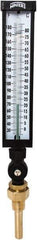 Winters - 30 to 180°F, Industrial Thermometer with Standard Thermowell - 3 Inch Immersion Length, 3-1/2 Inch Stem Length, 17 Inch Long, 3/4 Inch Thread - All Tool & Supply