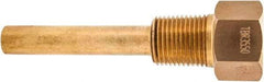 Winters - 4-1/2 Inch Overall Length, 1/2 Inch Thread, Brass Thermowell - 2-1/2 Inch Insertion Length - All Tool & Supply