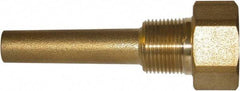 Winters - 4-1/4 Inch Overall Length, 3/4 Inch Thread, Brass Thermowell - 2-1/2 Inch Insertion Length - All Tool & Supply