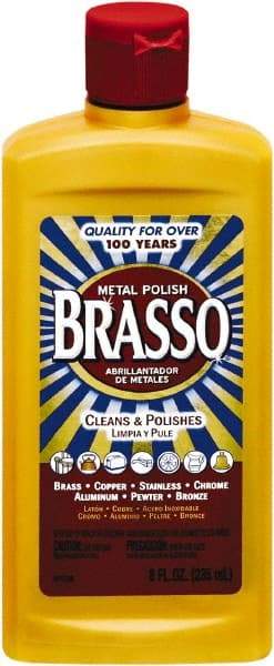 Brasso - 8 Fluid Ounce Liquid Metal Polish - Unscented, Bottle - All Tool & Supply