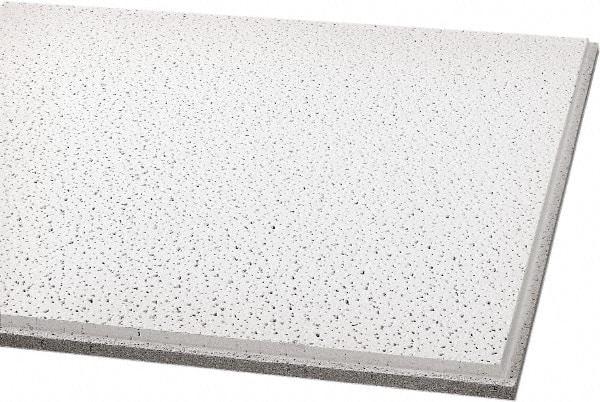 Armstrong World - 24" Long x 24" Wide, Wet-Formed Mineral Fiber Acoustic Ceiling Tile - ASTM E1264 Specification, White - All Tool & Supply