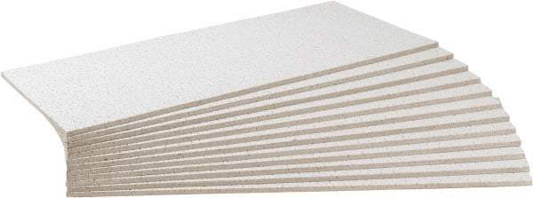 Armstrong World - 24" Long x 24" Wide, Wet-Formed Mineral Fiber Acoustic Ceiling Tile - ASTM E1264 Specification, White - All Tool & Supply