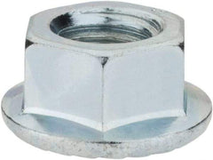 Monroe Engineering Products - M12x1.75 Grade 8 Steel Hex Flange Lock Nut - 12mm High, Zinc-Plated Finish - All Tool & Supply