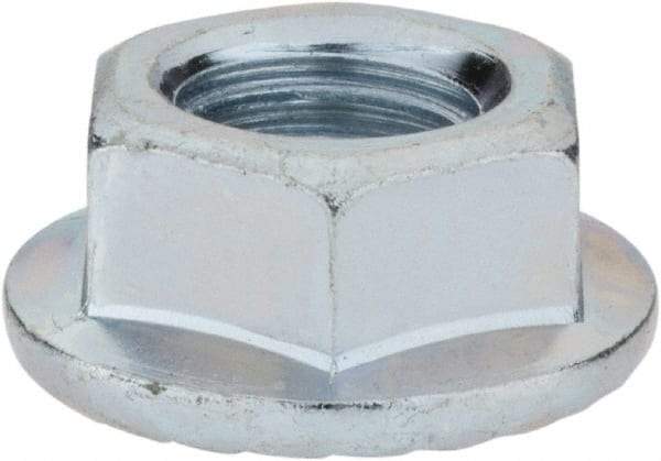 Monroe Engineering Products - 1/2-13 Grade 8 Steel Hex Flange Lock Nut - 3/4" Width Across Flats, 1/2" High, Zinc-Plated Finish - All Tool & Supply