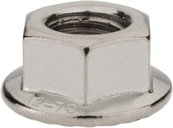 Monroe Engineering Products - M12x1.75 304 Steel Hex Flange Lock Nut - 12mm High - All Tool & Supply