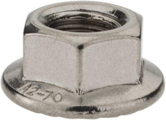 Monroe Engineering Products - M10x1.50 304 Steel Hex Flange Lock Nut - 10mm High - All Tool & Supply