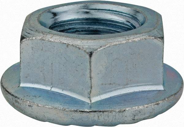 Monroe Engineering Products - 3/4-10 Grade 8 Steel Hex Flange Lock Nut - 1-1/8" Width Across Flats, 3/4" High, Zinc-Plated Finish - All Tool & Supply