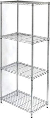 Quantum Storage - 4 Shelf Wire Shelving Unit - 30" Wide x 18" Deep x 72" High, - All Tool & Supply