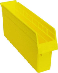 Quantum Storage - 17-7/8" Deep, Yellow Polypropylene Hopper Shelf Bin - 8" High x 4-3/8" Wide x 17-7/8" Long - All Tool & Supply