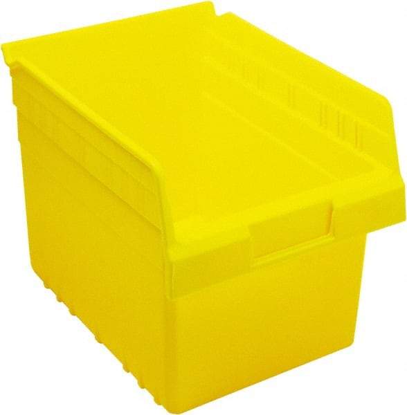 Quantum Storage - 11-5/8" Deep, Yellow Polypropylene Hopper Shelf Bin - 8" High x 8-3/8" Wide x 11-5/8" Long - All Tool & Supply