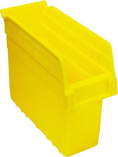 Quantum Storage - 11-5/8" Deep, Yellow Polypropylene Hopper Shelf Bin - 8" High x 4-3/8" Wide x 11-5/8" Long - All Tool & Supply