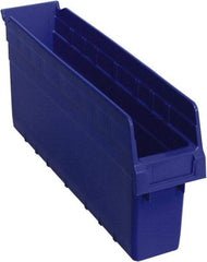 Quantum Storage - 17-7/8" Deep, Blue Polypropylene Hopper Shelf Bin - 8" High x 4-3/8" Wide x 17-7/8" Long - All Tool & Supply