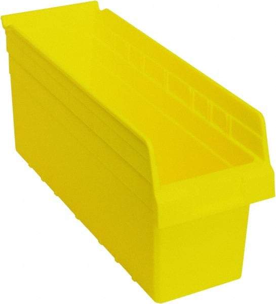 Quantum Storage - 17-7/8" Deep, Yellow Polypropylene Hopper Shelf Bin - 8" High x 6-5/8" Wide x 17-7/8" Long - All Tool & Supply