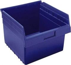 Quantum Storage - 11-5/8" Deep, Blue Polypropylene Hopper Shelf Bin - 8" High x 11-1/8" Wide x 11-5/8" Long - All Tool & Supply