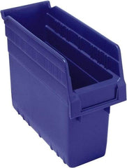 Quantum Storage - 11-5/8" Deep, Blue Polypropylene Hopper Shelf Bin - 8" High x 4-3/8" Wide x 11-5/8" Long - All Tool & Supply