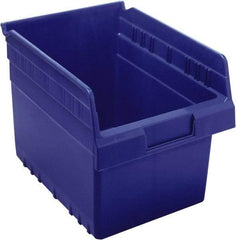 Quantum Storage - 11-5/8" Deep, Blue Polypropylene Hopper Shelf Bin - 8" High x 8-3/8" Wide x 11-5/8" Long - All Tool & Supply