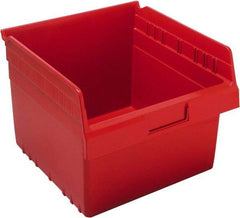 Quantum Storage - 11-5/8" Deep, Red Polypropylene Hopper Shelf Bin - 8" High x 11-1/8" Wide x 11-5/8" Long - All Tool & Supply