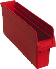 Quantum Storage - 17-7/8" Deep, Red Polypropylene Hopper Shelf Bin - 8" High x 4-3/8" Wide x 17-7/8" Long - All Tool & Supply