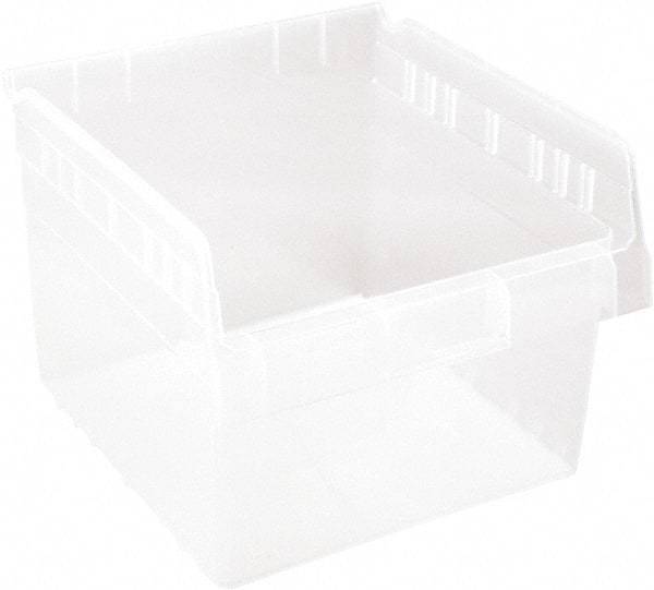 Quantum Storage - 11-5/8" Deep, Clear Polypropylene Hopper Shelf Bin - 8" High x 11-1/8" Wide x 11-5/8" Long - All Tool & Supply