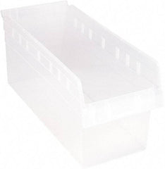 Quantum Storage - 17-7/8" Deep, Clear Polypropylene Hopper Shelf Bin - 8" High x 8-3/8" Wide x 17-7/8" Long - All Tool & Supply