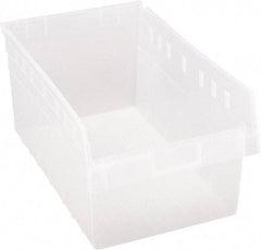 Quantum Storage - 17-7/8" Deep, Clear Polypropylene Hopper Shelf Bin - 8" High x 11-1/8" Wide x 17-7/8" Long - All Tool & Supply