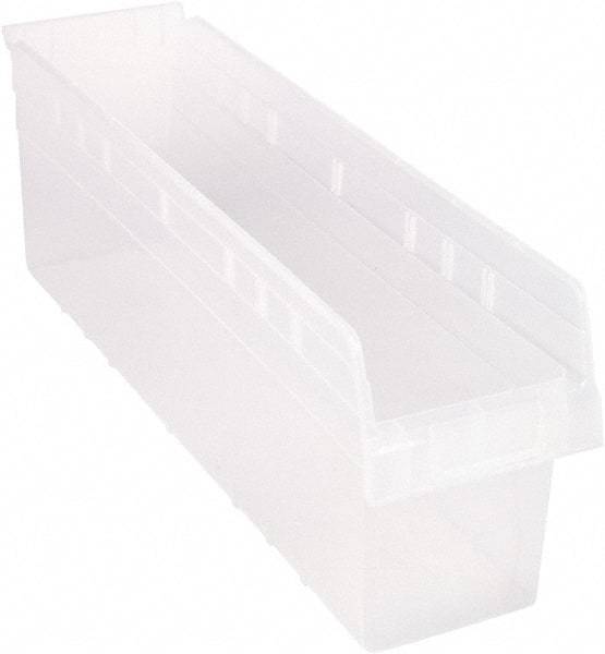 Quantum Storage - 23-5/8" Deep, Clear Polypropylene Hopper Shelf Bin - 8" High x 6-5/8" Wide x 23-5/8" Long - All Tool & Supply