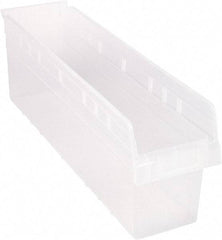 Quantum Storage - 23-5/8" Deep, Clear Polypropylene Hopper Shelf Bin - 8" High x 6-5/8" Wide x 23-5/8" Long - All Tool & Supply