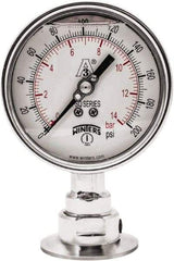 Winters - 4" Dial, 2 Thread, 0-200 Scale Range, Pressure Gauge - Lower Connection Mount, Accurate to 0.01% of Scale - All Tool & Supply