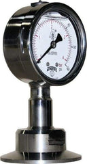 Winters - 2-1/2" Dial, 2 Thread, 0-60 Scale Range, Pressure Gauge - Lower Connection Mount, Accurate to 1.5% of Scale - All Tool & Supply