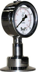 Winters - 2-1/2" Dial, 2 Thread, 0-200 Scale Range, Pressure Gauge - Lower Connection Mount, Accurate to 1.5% of Scale - All Tool & Supply