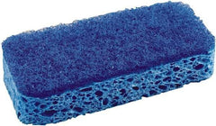 SOS - 4-1/2" Long x 2-1/2" Wide x 0.09" Thick Scouring Sponge - Heavy-Duty, Dark Blue/Light Blue - All Tool & Supply