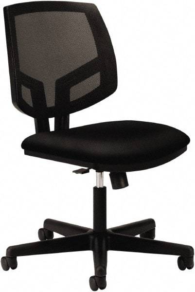 Hon - 38-1/2" High Task Chair with Synchro-Tilt - 24" Wide x 25" Deep, 100% Polyester Seat, Black - All Tool & Supply