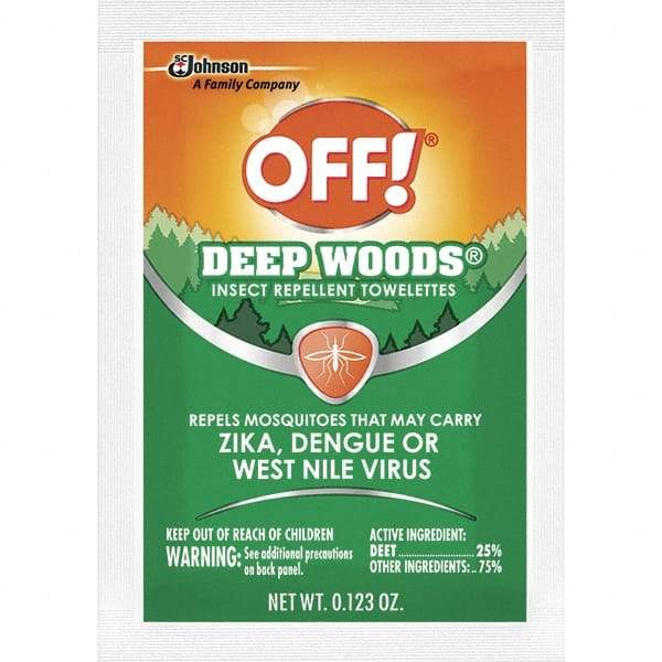 OFF! - 12 Count 25% DEET Towelette - For Chiggers, Fleas, Flies, Mosquitoes, Ticks - All Tool & Supply