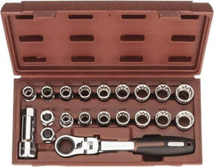 Paramount - 20 Piece 3/4" Drive Deep Well Socket Set - 12 Points, 3/8" to 3/4" (10mm to 19mm) Range, Inch/Metric Measurement Standard - All Tool & Supply