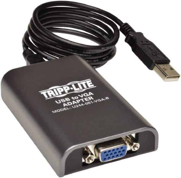 Tripp-Lite - Dual-Monitor Adapter - USB Connector, Black, Use with Cabling and Video Applications - All Tool & Supply