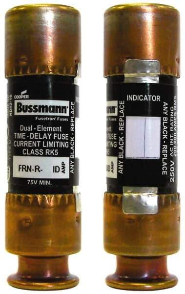 Cooper Bussmann - 125 VDC, 250 VAC, 25 Amp, Time Delay General Purpose Fuse - Fuse Holder Mount, 50.8mm OAL, 20 at DC, 200 (RMS) kA Rating, 14.3mm Diam - All Tool & Supply