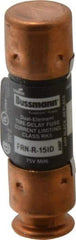 Cooper Bussmann - 125 VDC, 250 VAC, 15 Amp, Time Delay General Purpose Fuse - Fuse Holder Mount, 50.8mm OAL, 20 at DC, 200 (RMS) kA Rating, 14.3mm Diam - All Tool & Supply