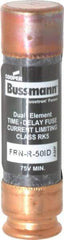 Cooper Bussmann - 125 VDC, 250 VAC, 50 Amp, Time Delay General Purpose Fuse - Fuse Holder Mount, 76.2mm OAL, 20 at DC, 200 (RMS) kA Rating, 20.6mm Diam - All Tool & Supply