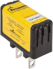 Cooper Bussmann - 300 VDC & 600 VAC, 10 Amp, Time Delay General Purpose Fuse - Plug-in Mount, 47.75mm OAL, 100 at DC, 200 (CSA RMS), 300 (UL RMS) kA Rating - All Tool & Supply