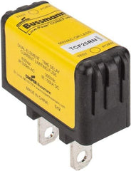 Cooper Bussmann - 300 VDC & 600 VAC, 25 Amp, Time Delay General Purpose Fuse - Plug-in Mount, 47.75mm OAL, 100 at DC, 200 (CSA RMS), 300 (UL RMS) kA Rating - All Tool & Supply