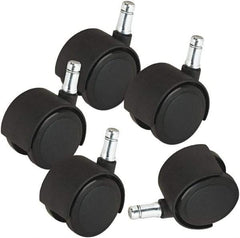 Master Caster - Matte Black Carpet Casters - For Wood & Tubular Metal Chairs & Office Furniture - All Tool & Supply