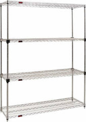 Eagle MHC - 4 Shelf Eagle MHC Wire Shelving - Starter Unit - 72" Wide x 24" Deep x 74" High, - All Tool & Supply