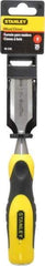 Stanley - 9" OAL x 1" Blade Width Wood Chisel - 1" Tip, Polypropylene Handle - All Tool & Supply