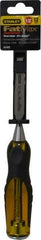 Stanley - 9" OAL x 1/2" Blade Width Wood Chisel - 1/2" Tip, Acetate & Rubber Grip Handle - All Tool & Supply