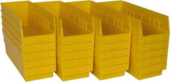 Quantum Storage - 50 Lb. Load Capacity, 17-7/8" Deep, Yellow Polypropylene Hopper Shelf Bin - 6" High x 6-5/8" Wide x 17-7/8" Long - All Tool & Supply