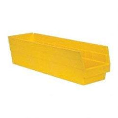 Quantum Storage - 50 Lb. Load Capacity, 23-5/8" Deep, Yellow Polypropylene Hopper Shelf Bin - 6" High x 6-5/8" Wide x 23-5/8" Long - All Tool & Supply