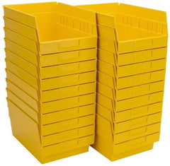 Quantum Storage - 50 Lb. Load Capacity, 11-5/8" Deep, Yellow Polypropylene Hopper Shelf Bin - 6" High x 8-3/8" Wide x 11-5/8" Long - All Tool & Supply