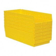 Quantum Storage - 50 Lb. Load Capacity, 23-5/8" Deep, Yellow Polypropylene Hopper Shelf Bin - 6" High x 11-1/8" Wide x 23-5/8" Long - All Tool & Supply