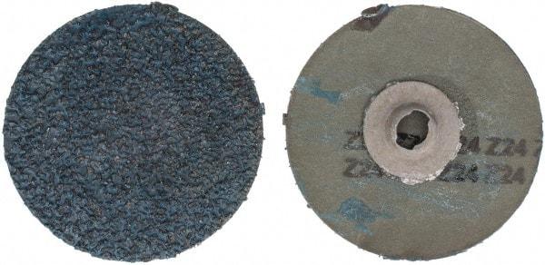 Tru-Maxx - 3" Disc Diam, 24 Grit, Zirconia Alumina Quick Change Disc - Type S Attaching System, Coated, Blue, Very Coarse Grade - All Tool & Supply