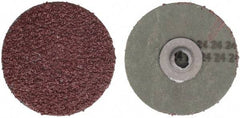 Tru-Maxx - 3" Disc Diam, 24 Grit, Aluminum Oxide Quick Change Disc - Type S Attaching System, Coated, Maroon, Very Coarse Grade - All Tool & Supply